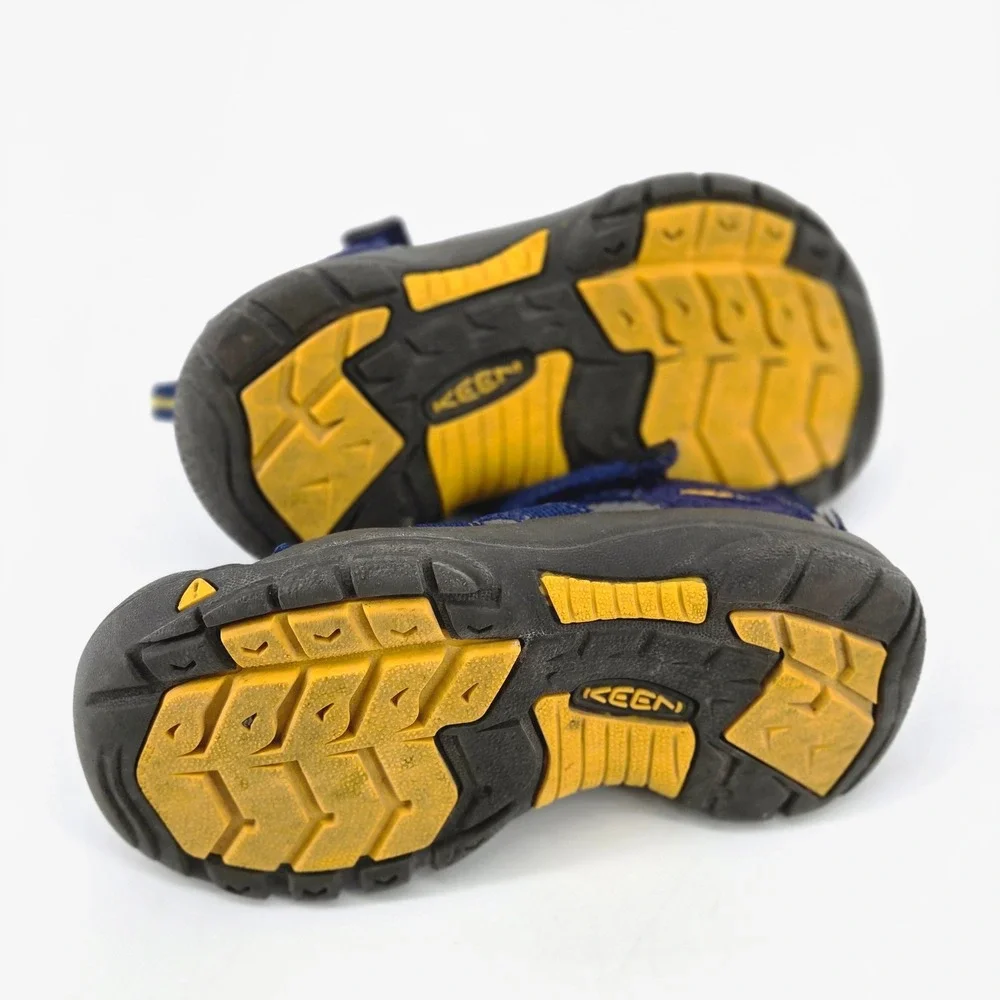 KEEN Newport H2 Kids Blue Yellow Waterproof Trail Hiking Sport Sandals 10 EUC
